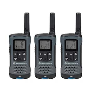 Talkabout T200TP Rechargeable 2-Way Radio, Gray (3-Pack)