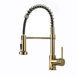 Single Handle Pull Down Sprayer Kitchen Faucet, Single Hole Kitchen 