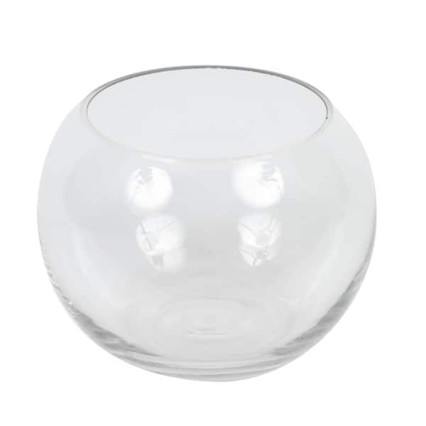 5 in. Clear Bubble Glass Vase, 2-Pieces per set