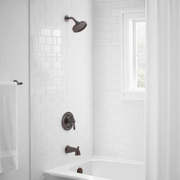 Estates Single-Handle 1-Spray Tub and Shower Faucet in Heritage Bronze (Valve Included)