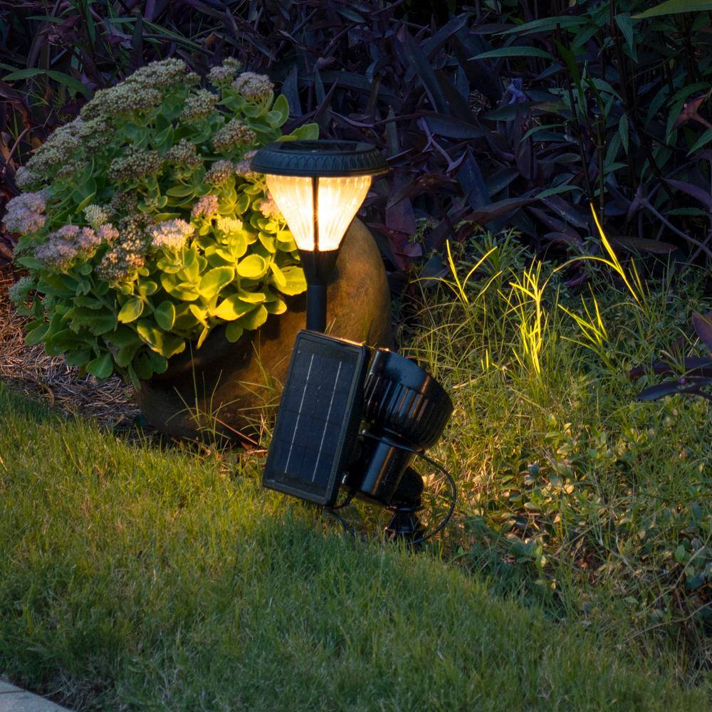 Progressive Warm White LED Solar Powered Landscape Spotlight