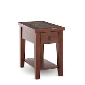 Davenport Brown Cherry Chairside End Table