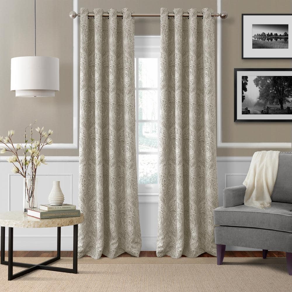 Closeout! Elrene Julianne Paisley 52" x 95" Blackout Curtain Panel