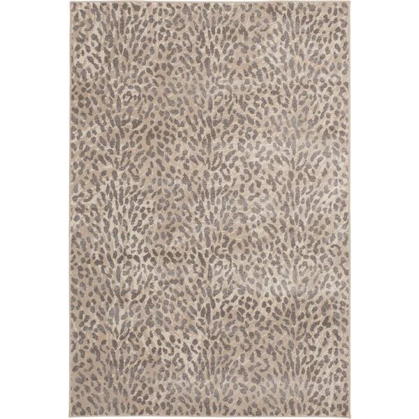 Unbranded Rigel Sand/Storm 5 ft. x 7 ft. Animal Print Polypropylene Area Rug