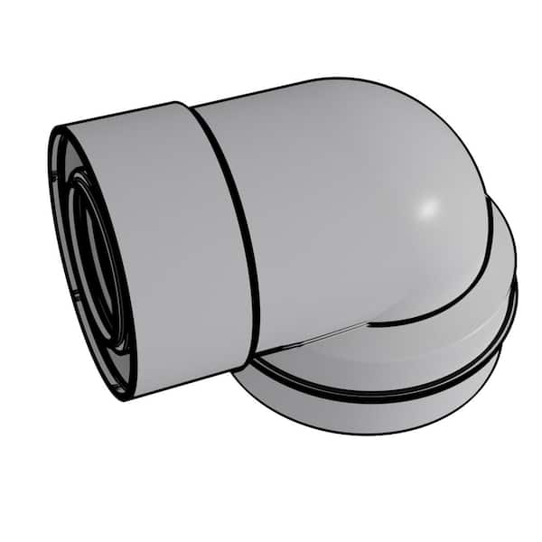 Rinnai 2 in. / 4 in. Plastic Condensing Horizontal Venting Starter Adapter