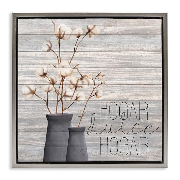Stupell Industries Home Sweet Home Rustic by Kim Allen Gray Floater Frame Typography Graphic Art Print 18 in. x 18 in.