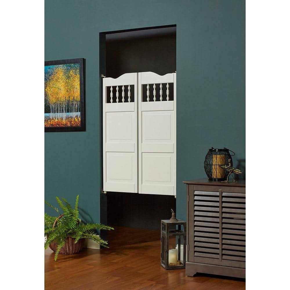 Natural Solid Pine Spindle Top Cafe Door