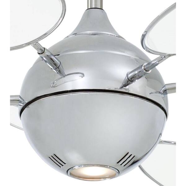 LED Indoor Polished Nickel Ceiling Fan 