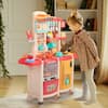 Nyeekoy Kids Play Kitchen Toddler Kitchen Play Set Pretend Play Cook Toys  with Lights and Sounds TH17A0733 - The Home Depot