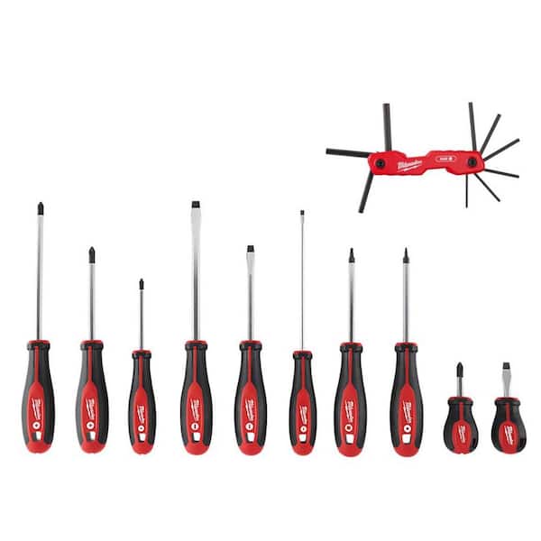 Milwaukee Folding SAE Hex Key Set (9-Piece) with Screwdriver Set