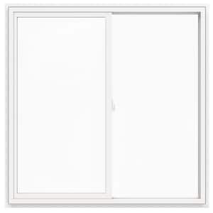 59.5 in. x 35.5 in. V-4500 Series White Left-Hand Vinyl Sliding Window with Fiberglass Mesh Screen