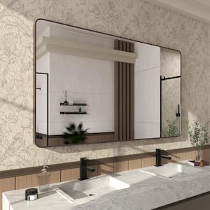 Cosy 60 in. W x 36 in. H Rectangular Framed Wall Bathroom Vanity Mirror in Oil Rubbed Bronze