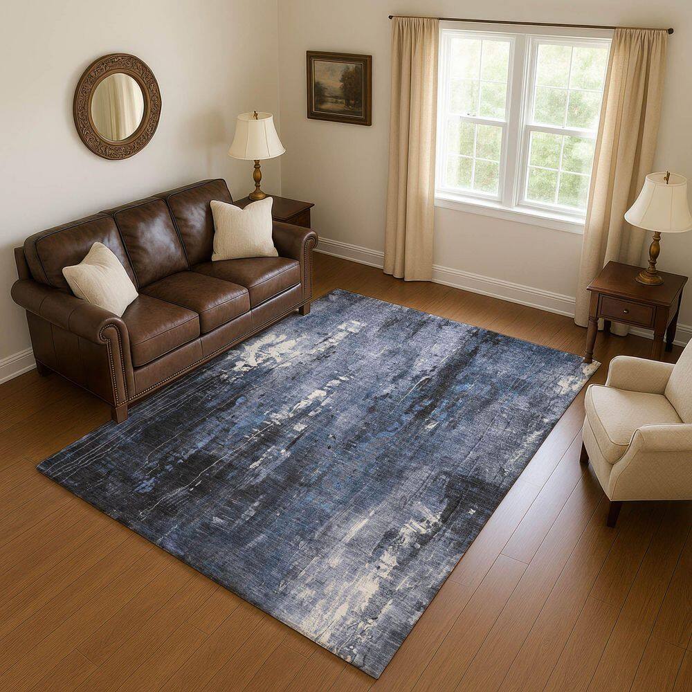 Mayfield Premium Machine Washable Abstract AMF1683 Blue 10 ft. x 14 ft. Area Rug price history on PriceWatchPro