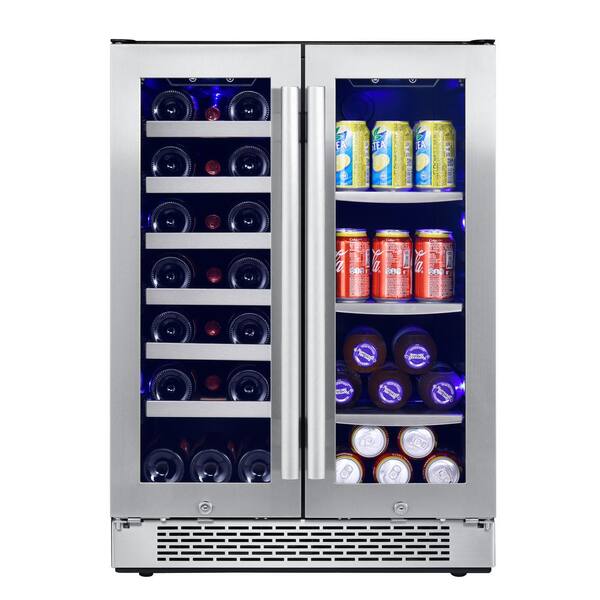 Avallon 24 in. 21-Bottle and 60-Can Built-In Wine Cooler and Beverage Center Combo
