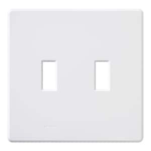 Fassada 2 Gang Toggle Switch Cover Plate for Dimmers and Switches, White (FW-2-WH) (1-Pack)