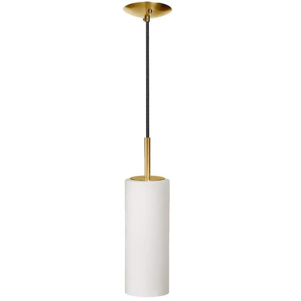 Dainolite Paza 1-Light Aged Brass Modern Mini Pendant Light