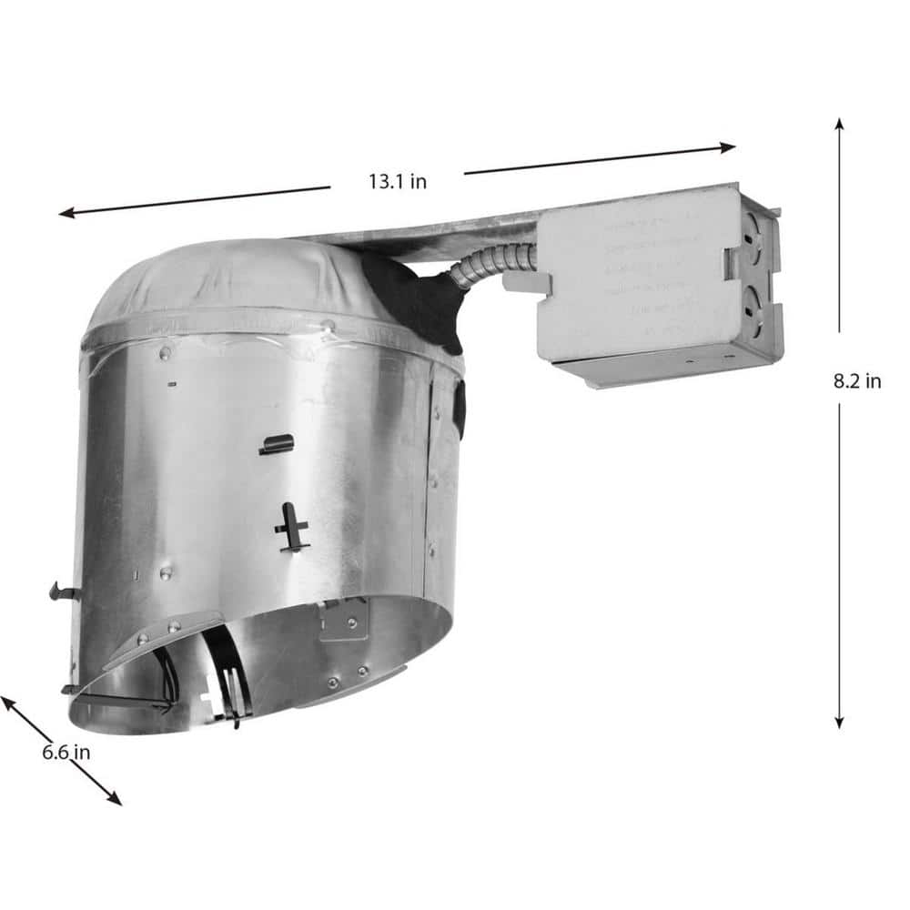 6" Gray Steel Recessed Slope Ceiling Remodel Housing