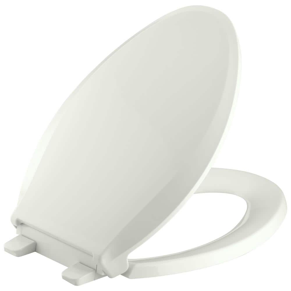 KOHLER Grip-Tight Cachet Elongated Closed Front Toilet Seat in Dune K ...