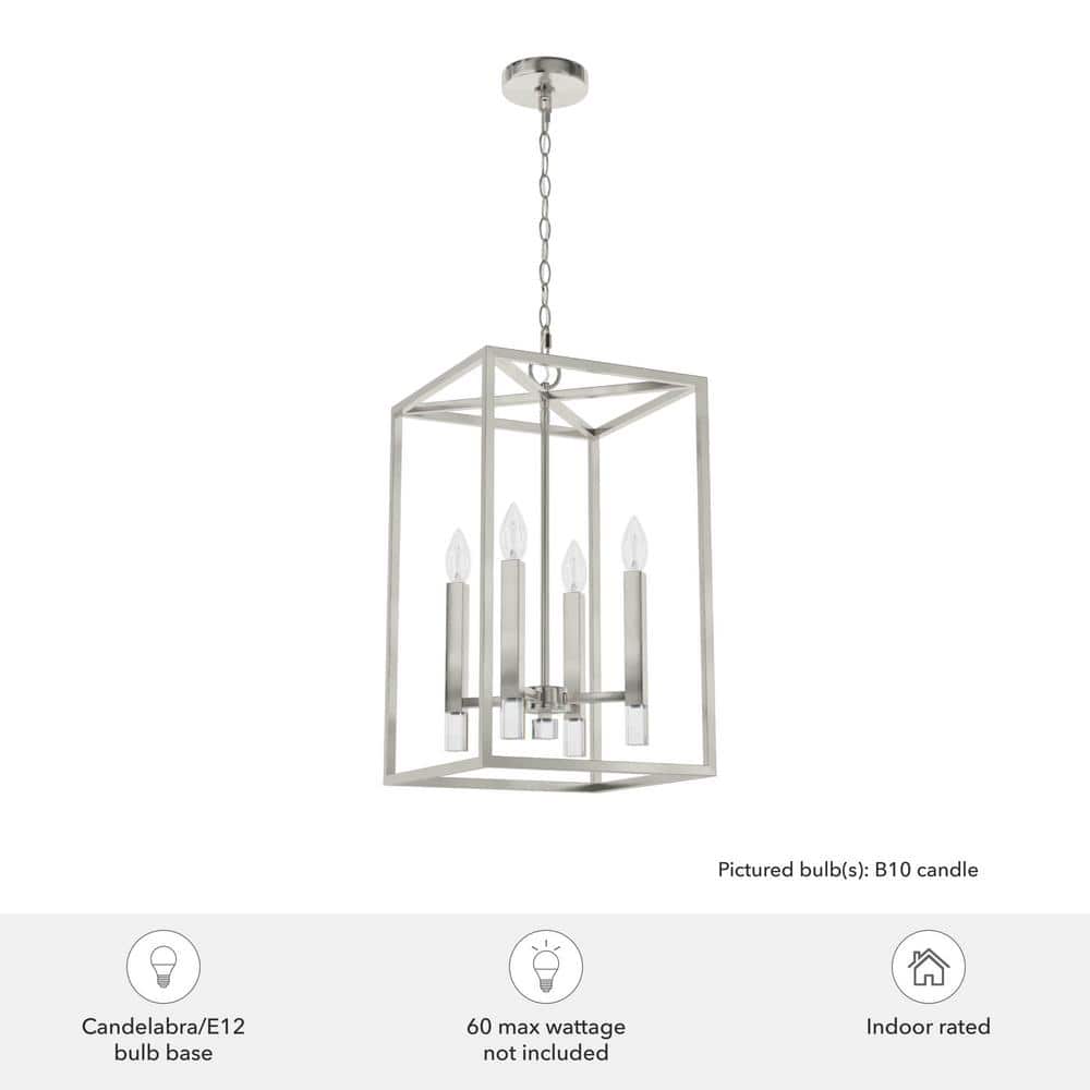 Sunjai 13'' Brushed Nickel & Crystal LED Pendant Light