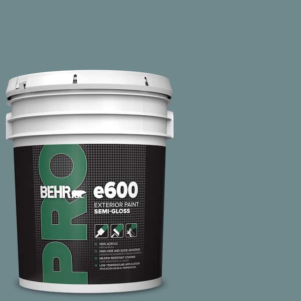 BEHR PRO 5 gal. #PPU13-06 Polaris Blue Semi-Gloss Exterior Paint
