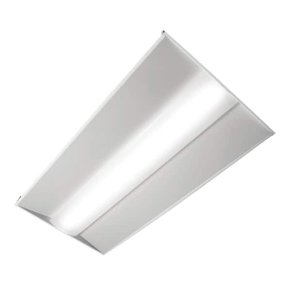 Metalux 2 ft. x 4 ft. White Integrated LED Commercial Grade Center Basket Troffer 80CRI, 57W at 4000K 6980 Lumens