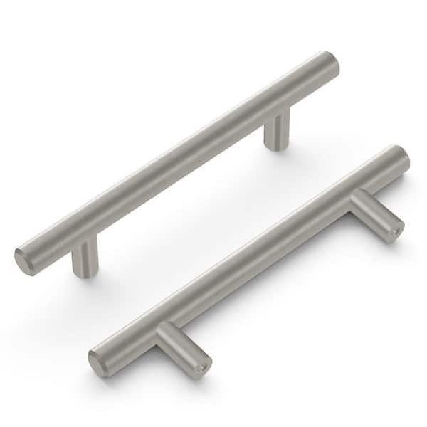 HICKORY HARDWARE Bar Pull 3-3/4 in. 96 mm Center-to-Center Stainless Steel Cabinet Door/Drawer Pull