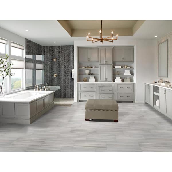MSI Water Color Grigio 12 in. x 24 in. Matte Porcelain Stone Look Floor and Wall Tile (12 Sq. ft./Case)