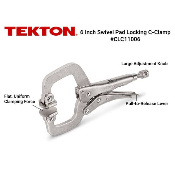 6 in. Swivel Pad Locking C-Clamp