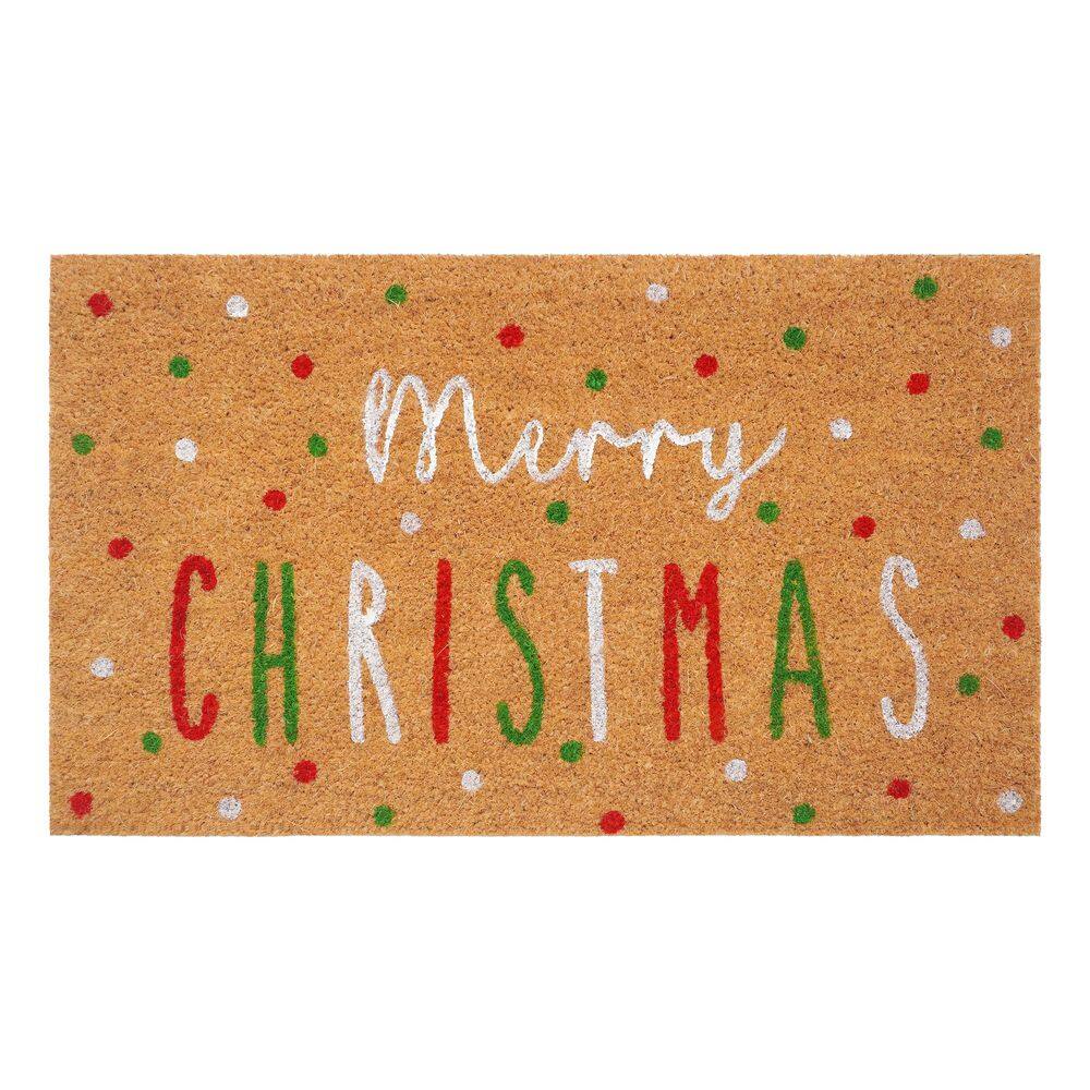 White Festive Merry Christmas24 in. X 36 inIndoor Outdoor Door Mat price history on PriceWatchPro
