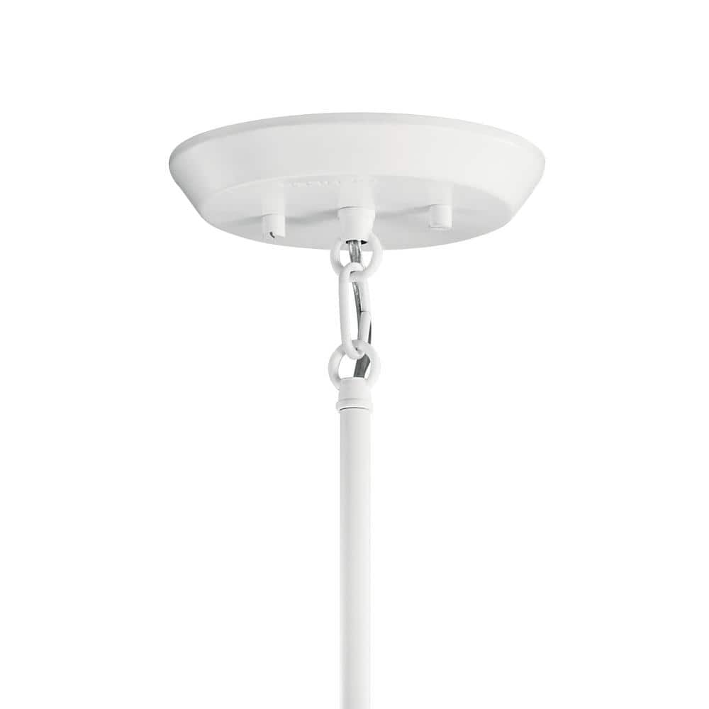 White 30" Sputnik Modern Chandelier with Adjustable Arms