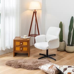 Thoma Contemporary Beige Swivel Leisure Chair for Modern Lifestyles - Height Adjustable, Ergonomic Design, Skin-Friendly