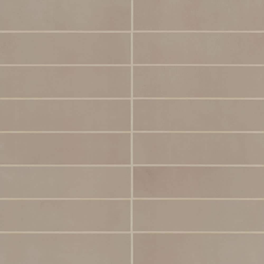 Sahara 3" x 12" Matte Gray Porcelain Wall & Floor Tile