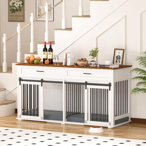 VEIKOUS Wooden Dog Crate Furniture Dog Kennel Doghouse