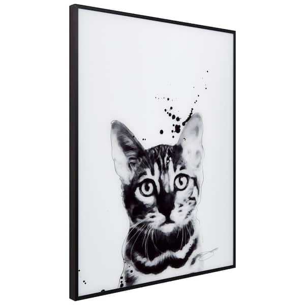 Empire Art Direct Beagle B and W Pet Paintings on Printed Glass Encased  with a Gunmetal Anodized Frame Animal Art Print, 24 in. x 18 in.  AAGB-JP1065-2418 - The Home Depot