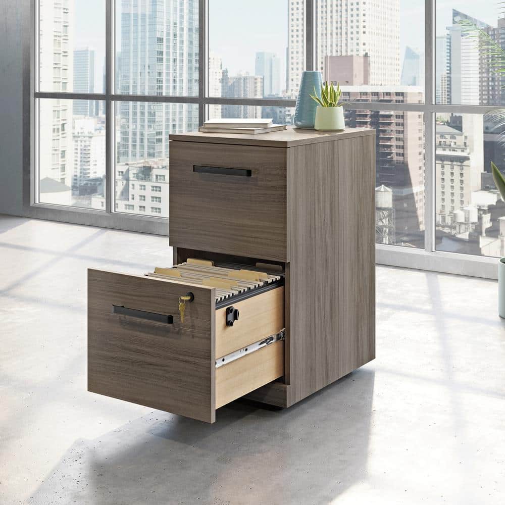 Hudson Elm 2-Drawer Lockable Mobile File Cabinet