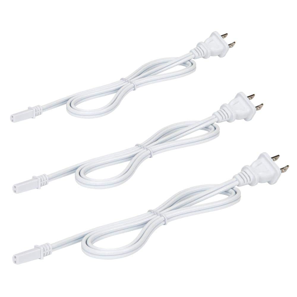 Ultra Slim White LED Linear Light Power Cable 3-Pack