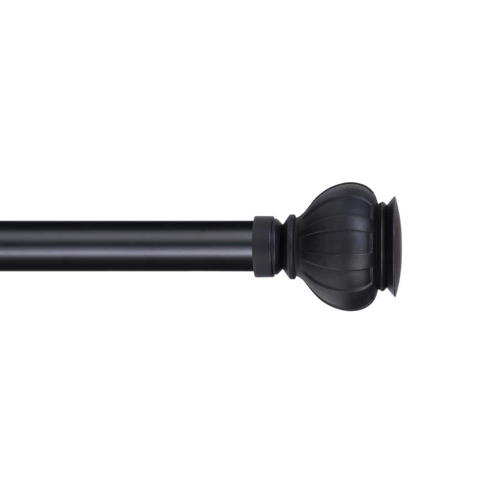 Rhodes 36 in. - 72 in. Adjustable Single Curtain Rod 1 in. in Soft Iron with Finial price history on PriceWatchPro