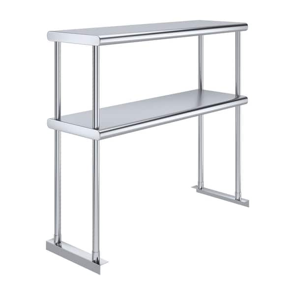 AMGOOD 12 In. X 36 In. Stainless Steel Double OverShelf For Kitchen ...