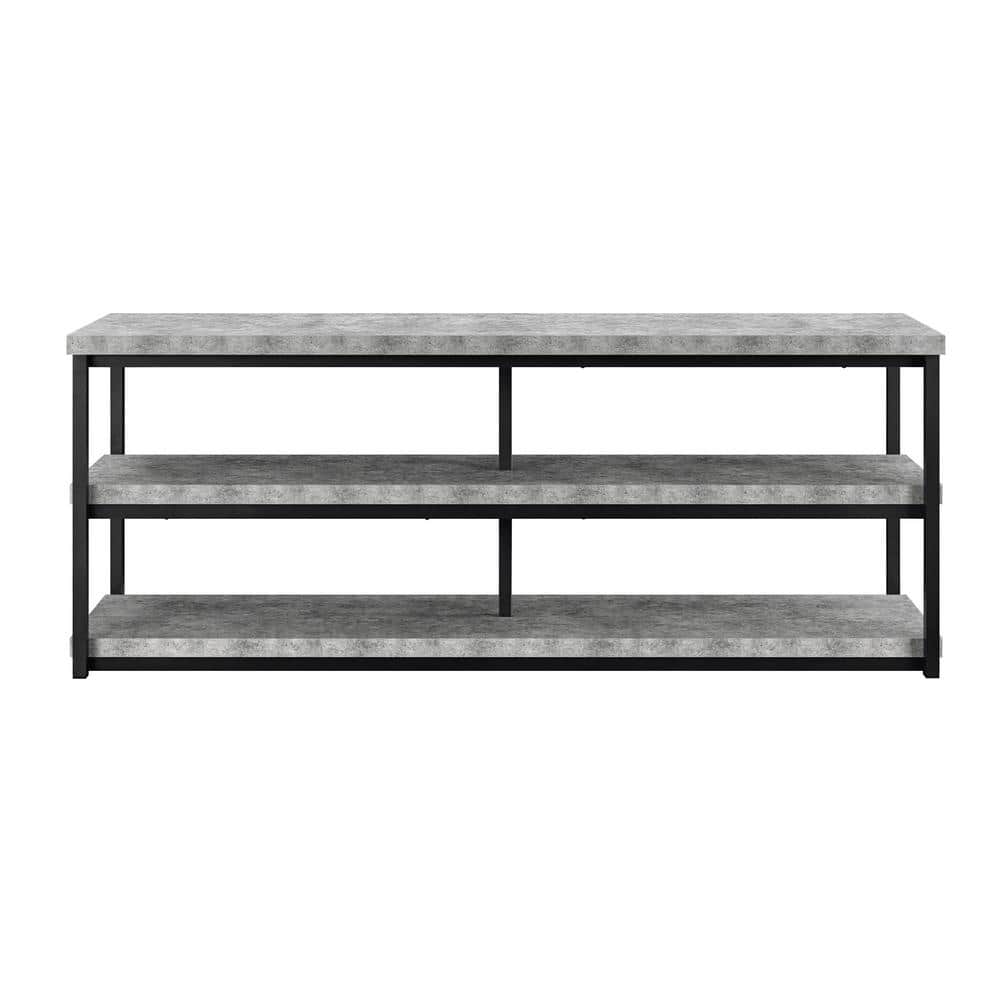 Yellowstone 63 in. Concrete Gray Wood TV Stand Fits TVs Up to 65 in. with C