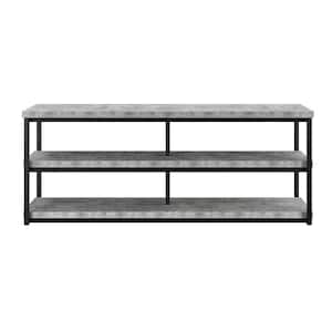 Yellowstone 63 in. Concrete Gray Wood TV Stand Fits TVs Up to 65 in. with Cable Management