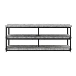 Yellowstone 63 in. Concrete Gray Wood TV Stand Fits TVs Up to 65 in. with Cable Management