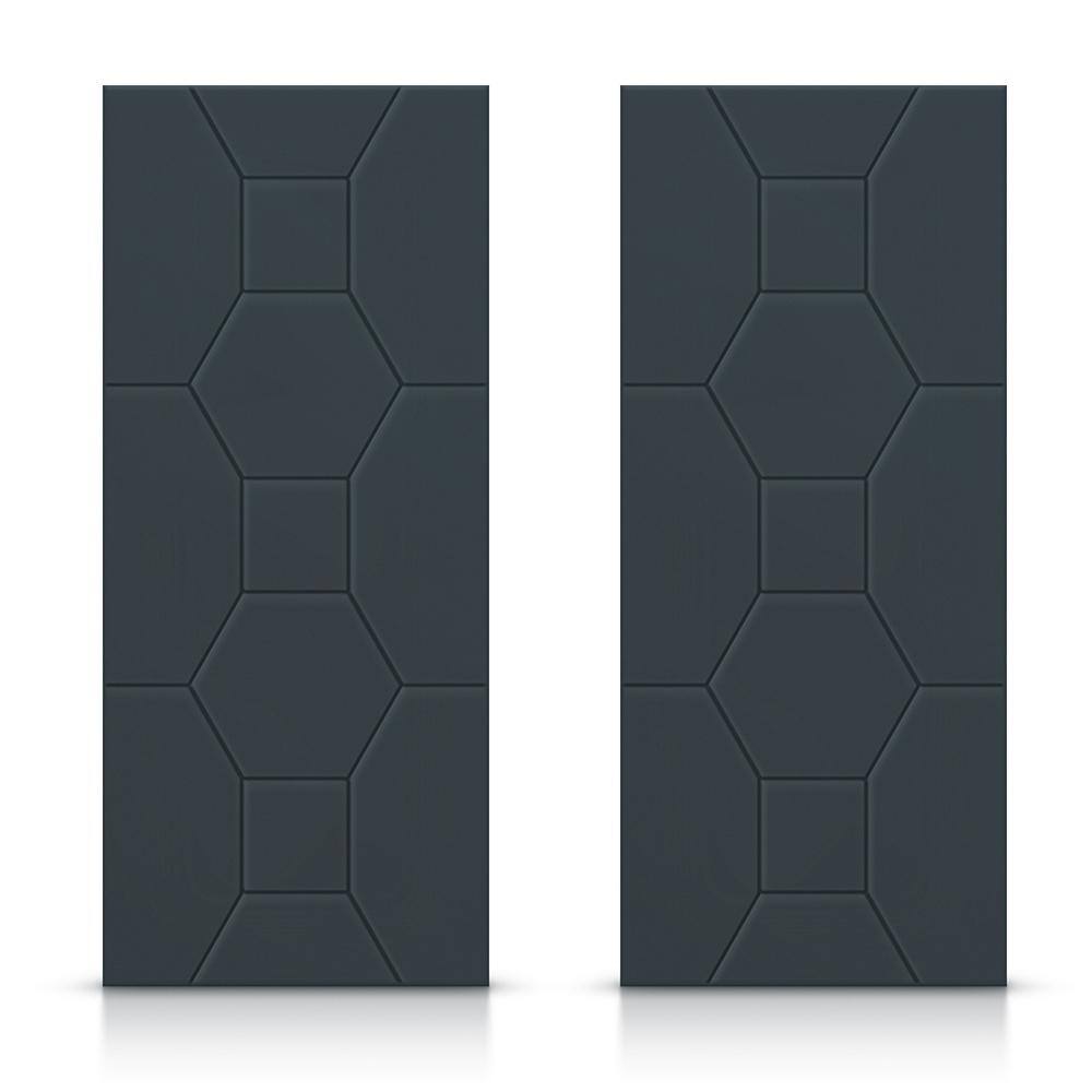 84 in. x 80 in. Hollow Core Charcoal Gray Painted Composite MDF Interior Double Closet Sliding Doors price history on PriceWatchPro