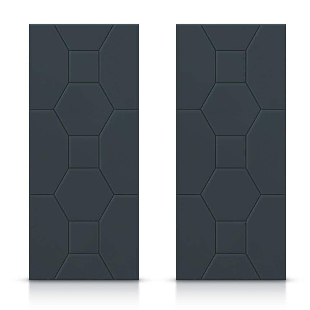 72 in. x 96 in. Hollow Core Charcoal Gray Painted Composite MDF Interior Double Closet Sliding Doors price history on PriceWatchPro