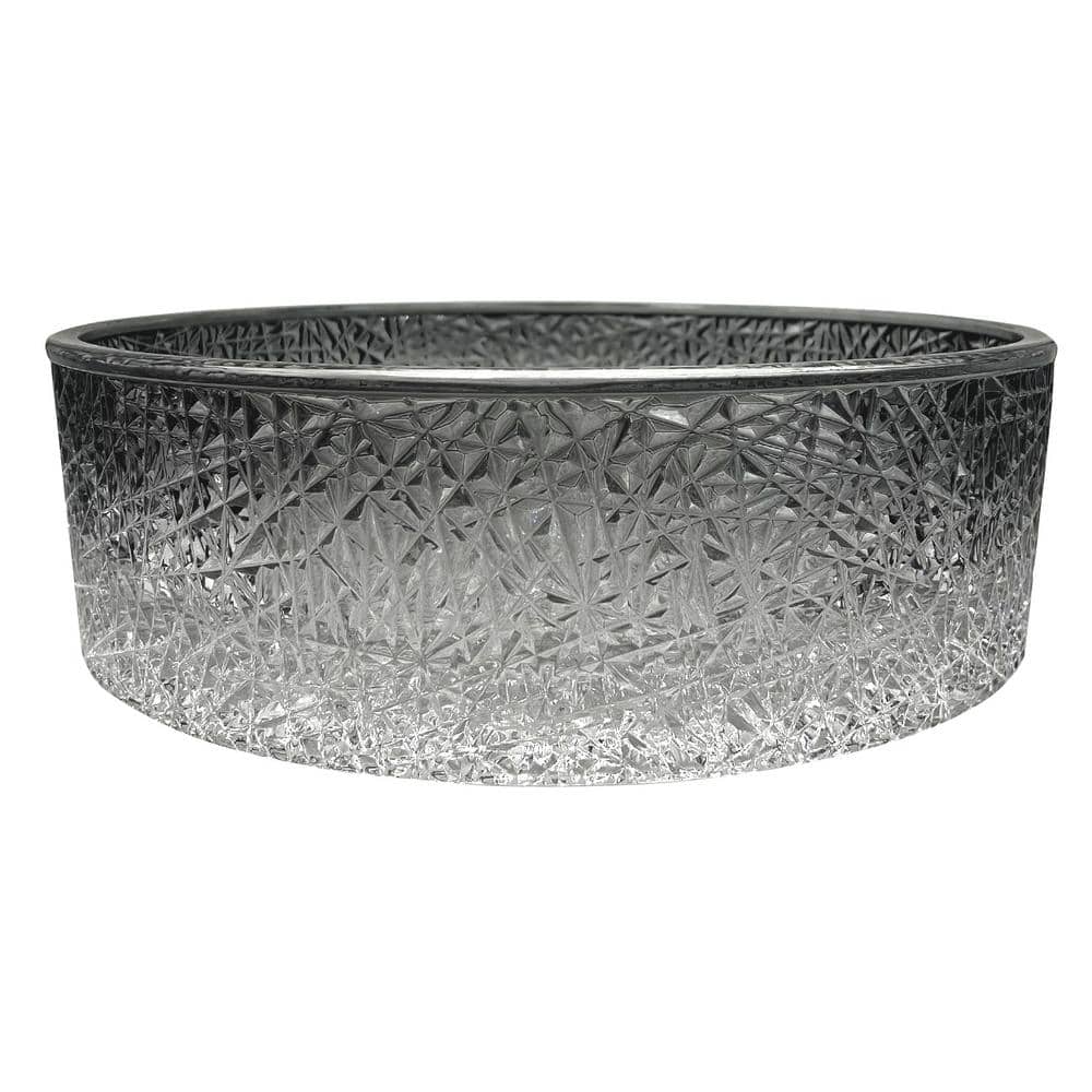 Stadium 14" Black Gradient Glass Circular Bathroom Vessel Sink
