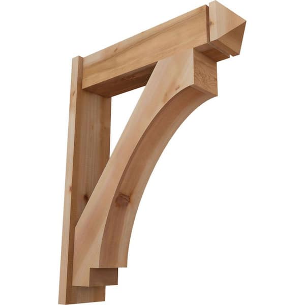 Ekena Millwork 8 in. x 38 in. x 30 in. Western Red Cedar Imperial Arts and Crafts Smooth Outlooker