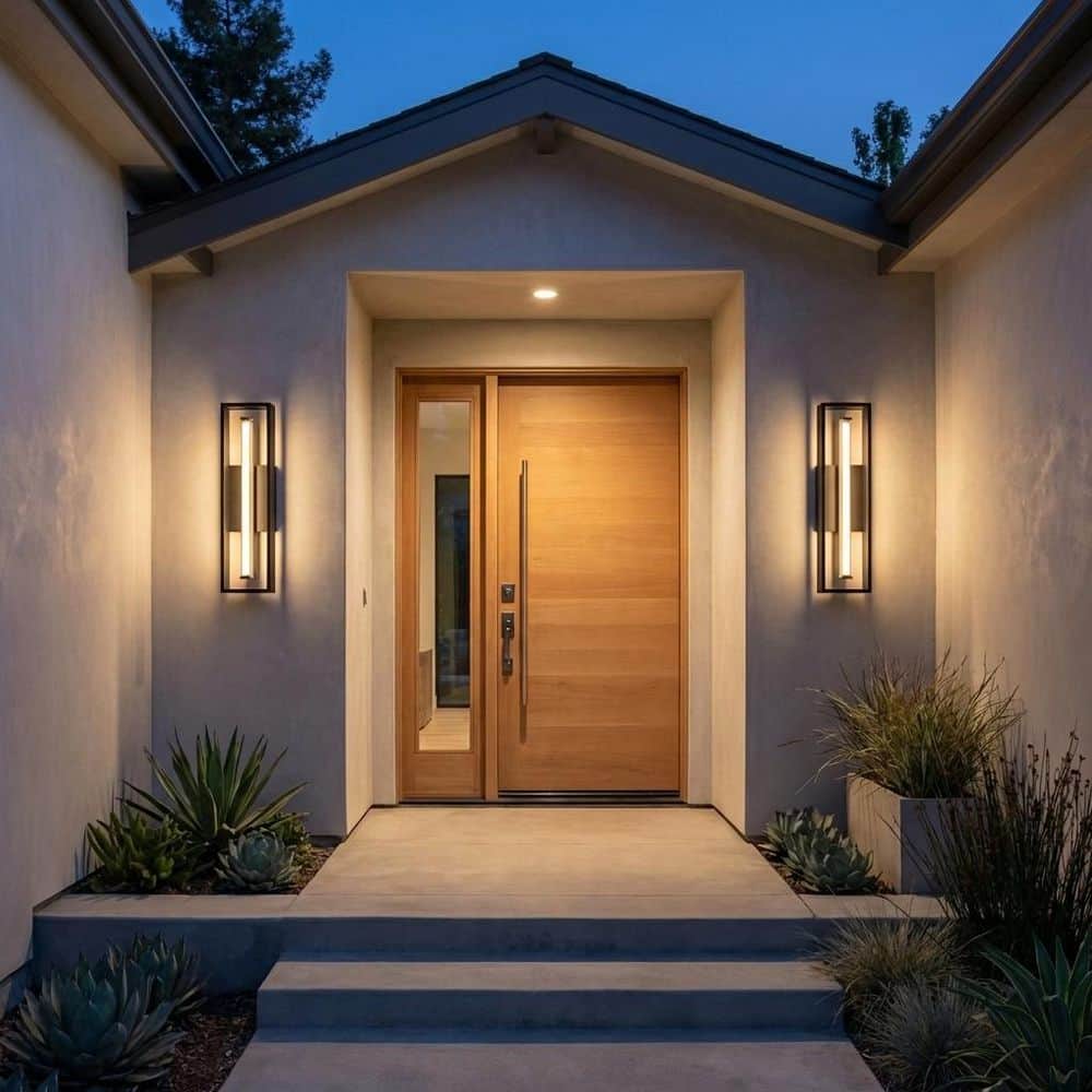 Abner 36 in. Textured Black Hardwired Integrated LED Outdoor Wall Lantern with Crystal Glass Shade price history on PriceWatchPro