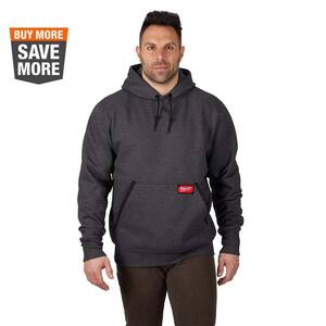 Men's X-Large Gray Heavy Duty Cotton/Polyester Long-Sleeve Pullover Hoodie