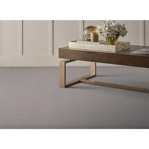 Upland Heights - Ocean Mist - Gray 13.2 ft. 34 oz. Wool Pattern Installed Carpet