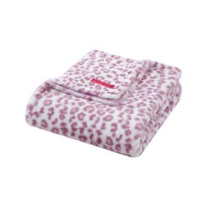 Betsey's Leopard Purple Faux Fur Microfiber Throw Blanket
