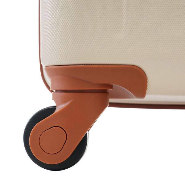 Tatahance 2-Piece Khaki & Brown ABS Hardside Spinner Lightweight